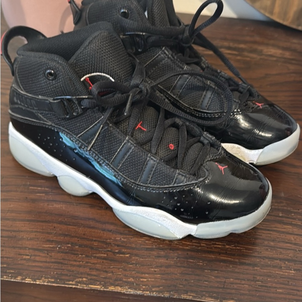 Kids Black and Red Athletic Shoes